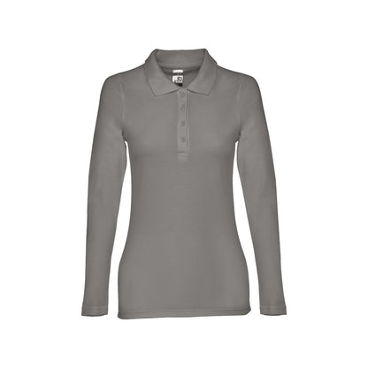 THC BERN WOMEN promotional polo shirt in grey with custom logo branding
