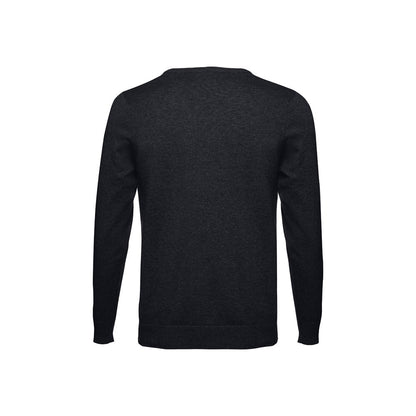 THC MILAN promotional sweatshirt in black (detail view) with custom logo branding