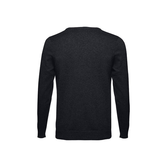 THC MILAN promotional sweatshirt in black (detail view) with custom logo branding