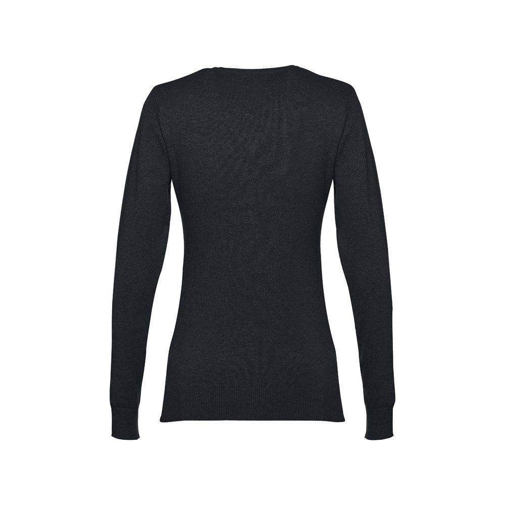 THC MILAN WOMEN promotional sweatshirt in black (detail view) with custom logo branding