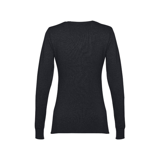THC MILAN WOMEN promotional sweatshirt in black (detail view) with custom logo branding