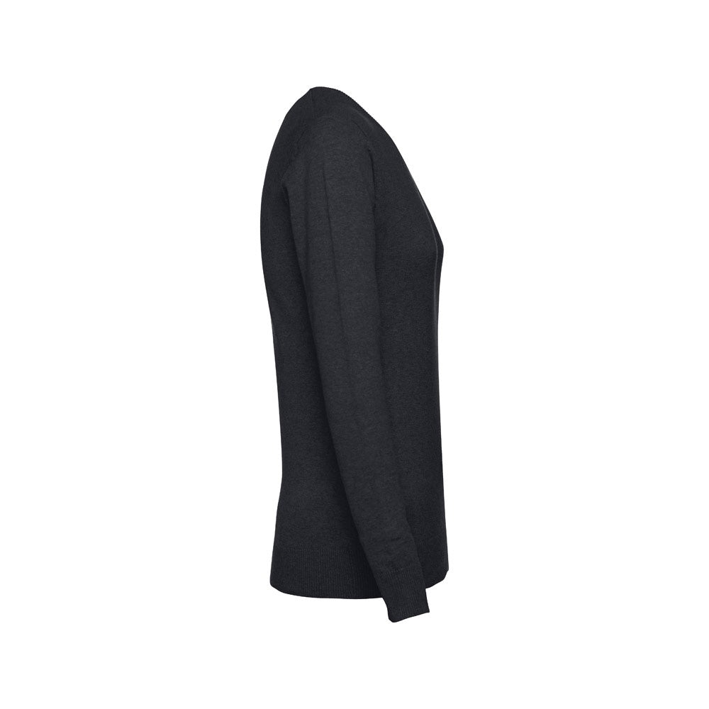 THC MILAN WOMEN promotional sweatshirt in black (detail view) with custom logo branding