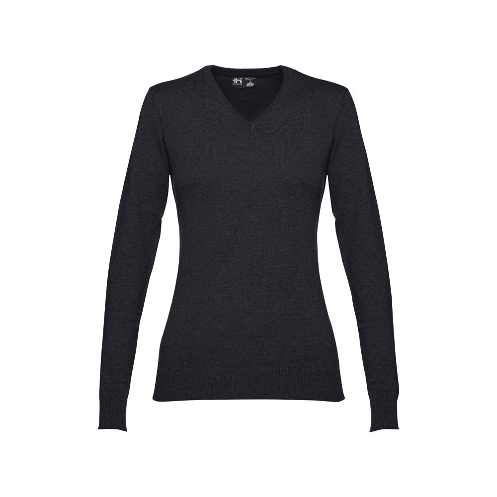 THC MILAN WOMEN promotional sweatshirt in black with custom logo branding