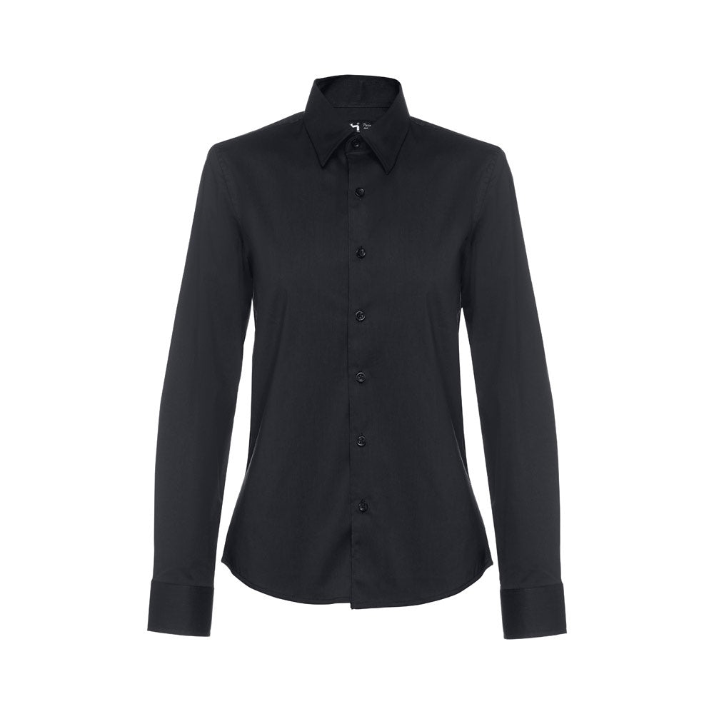 THC PARIS WOMEN promotional corporate shirt in black with custom logo branding