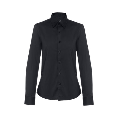 THC PARIS WOMEN promotional corporate shirt in black with custom logo branding