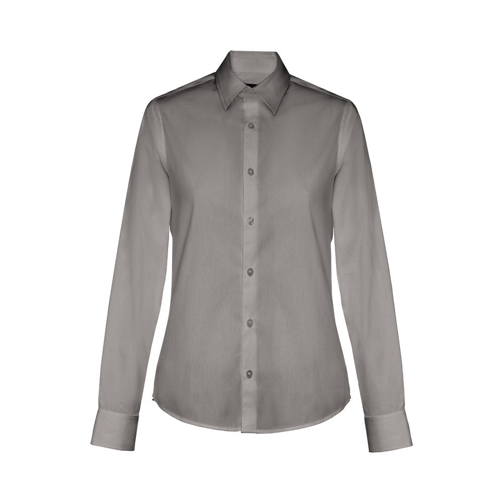 THC PARIS WOMEN promotional corporate shirt in grey with custom logo branding