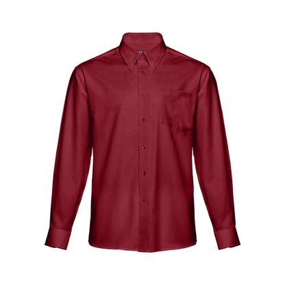 THC TOKYO promotional corporate shirt in burgundy with custom logo branding