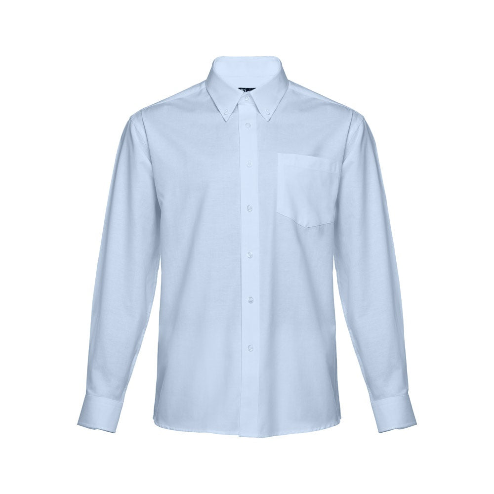 THC TOKYO promotional corporate shirt in light blue with custom logo branding