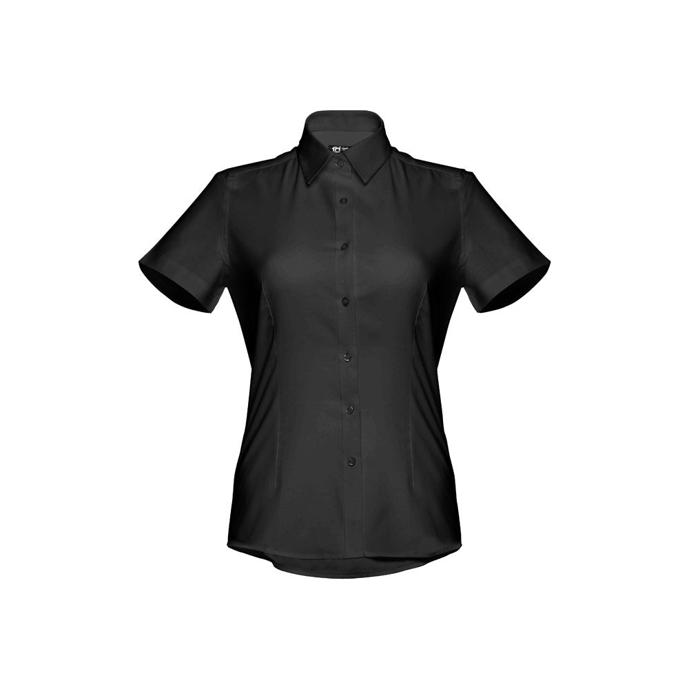 THC LONDON WOMEN promotional corporate shirt in black with custom logo branding