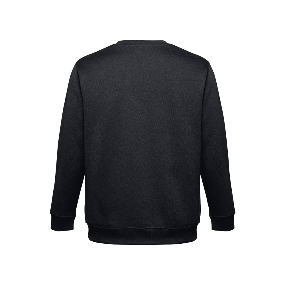 THC DELTA promotional sweatshirt in black (detail view) with custom logo branding