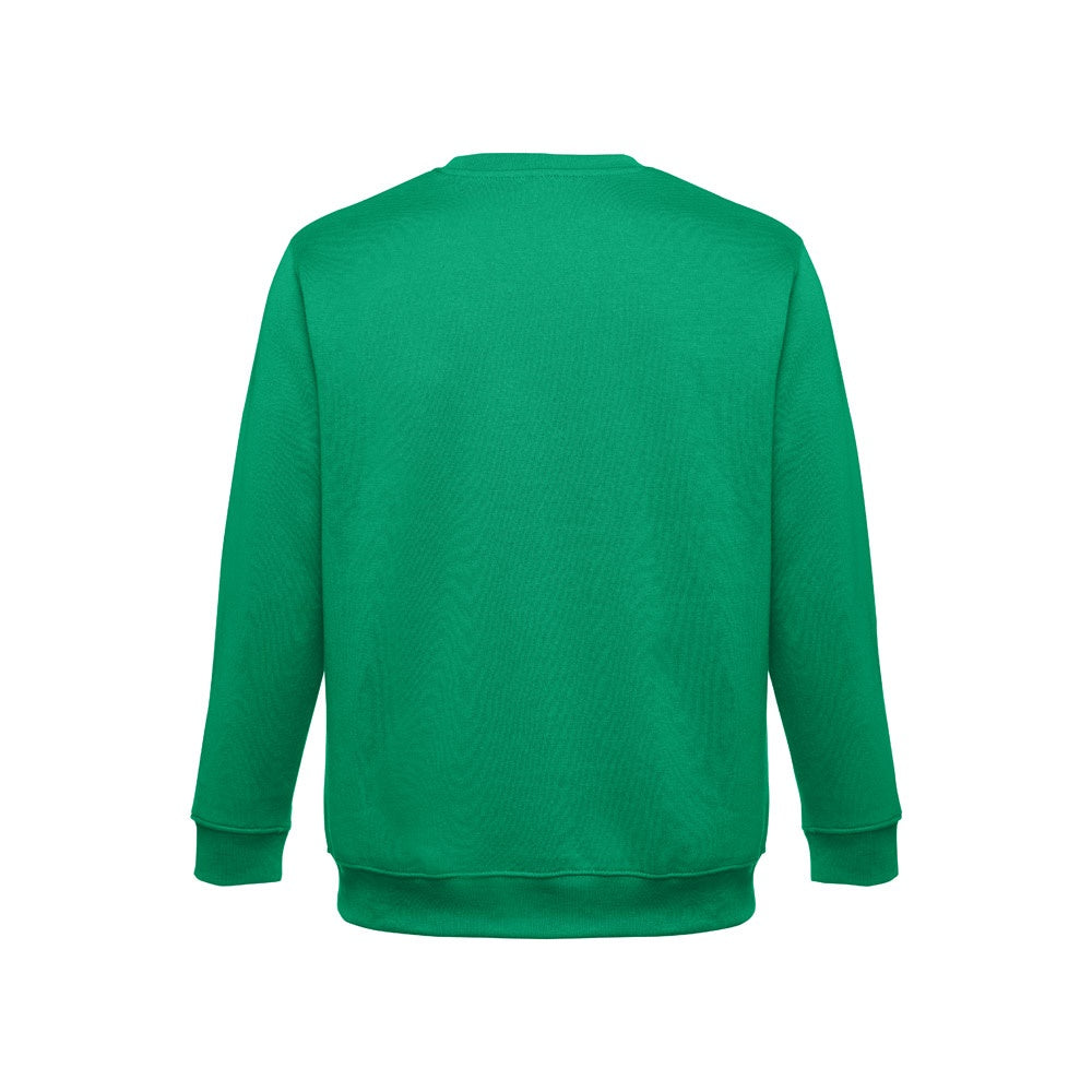 THC DELTA promotional sweatshirt in green (detail view) with custom logo branding