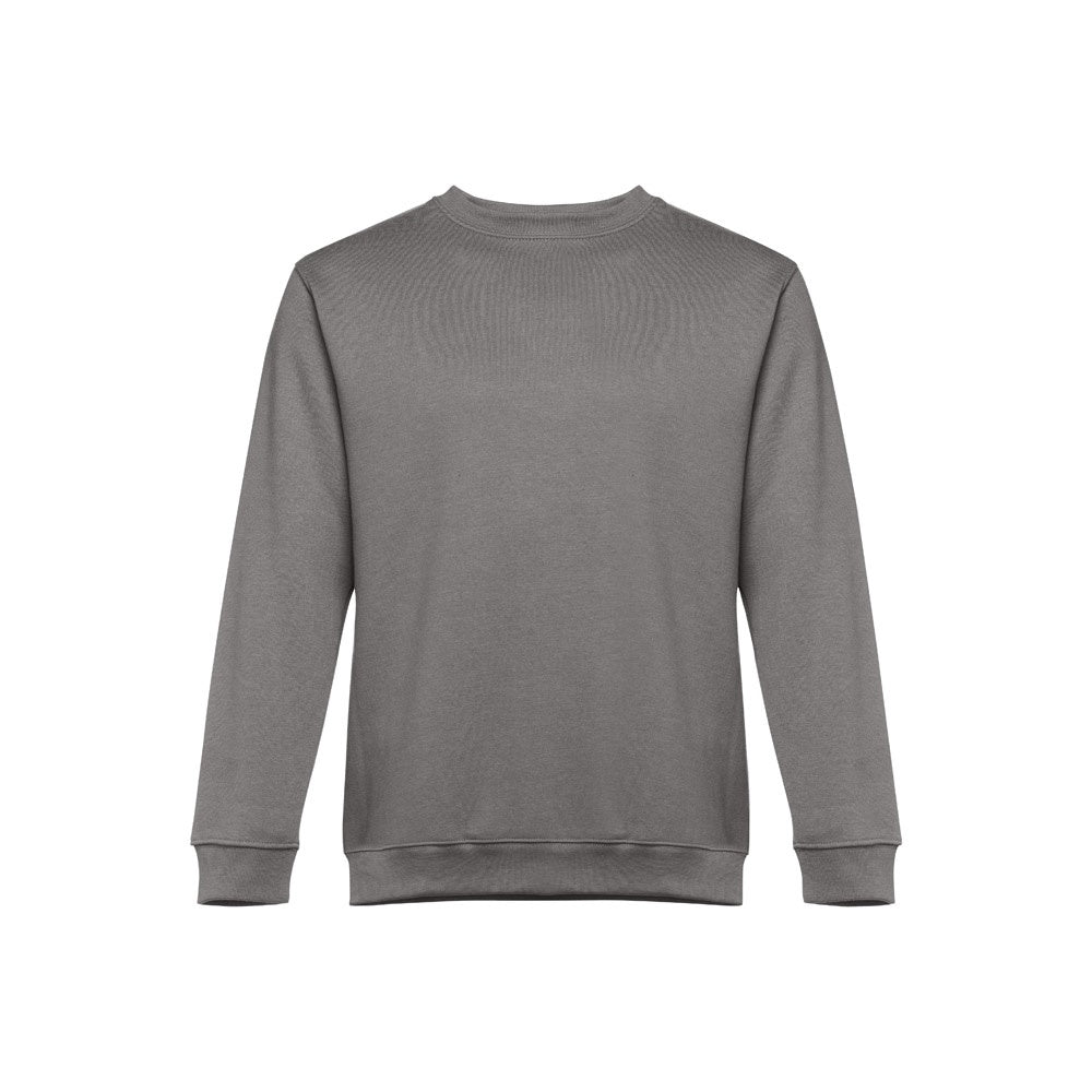 THC DELTA promotional sweatshirt in grey (detail view) with custom logo branding