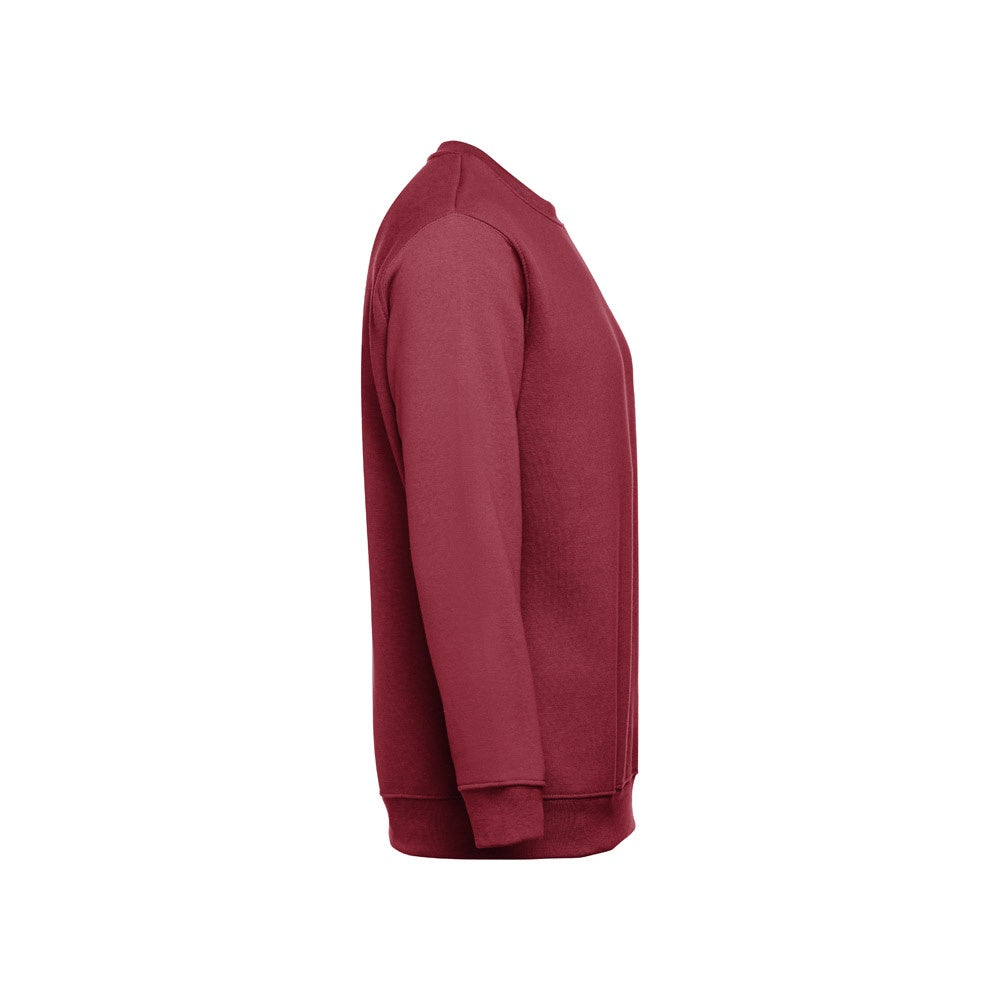 THC DELTA promotional sweatshirt in burgundy (detail view) with custom logo branding