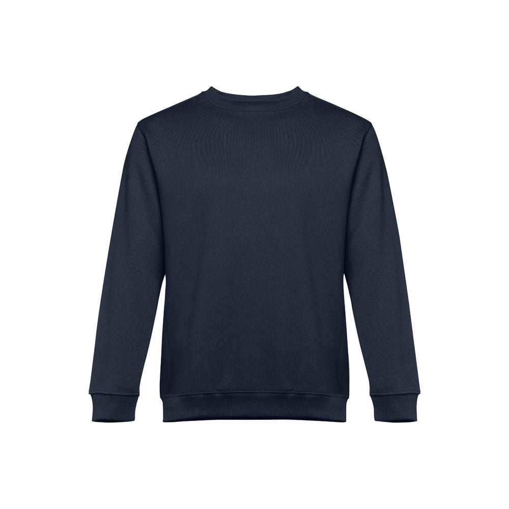 THC DELTA promotional sweatshirt in navy blue with custom logo branding