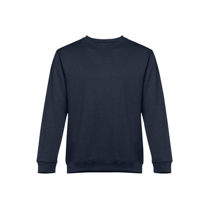 THC DELTA promotional sweatshirt in navy blue with custom logo branding