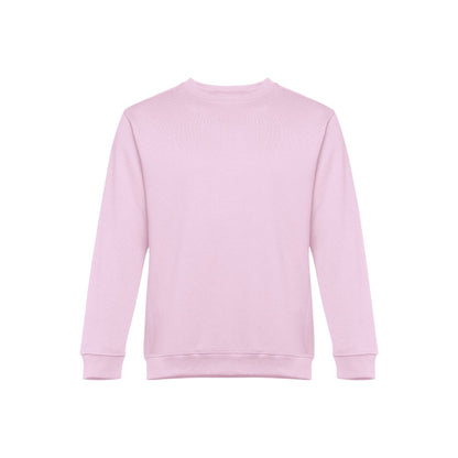 THC DELTA promotional sweatshirt in lilac (detail view) with custom logo branding