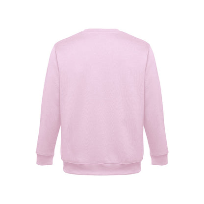 THC DELTA promotional sweatshirt in lilac (detail view) with custom logo branding