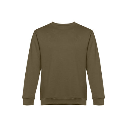 THC DELTA promotional sweatshirt in army green with custom logo branding