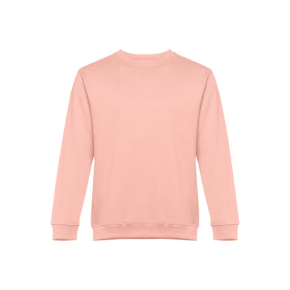 THC DELTA promotional sweatshirt in salmon (detail view) with custom logo branding