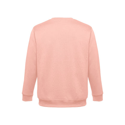 THC DELTA promotional sweatshirt in salmon (detail view) with custom logo branding