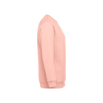 THC DELTA promotional sweatshirt in salmon (detail view) with custom logo branding
