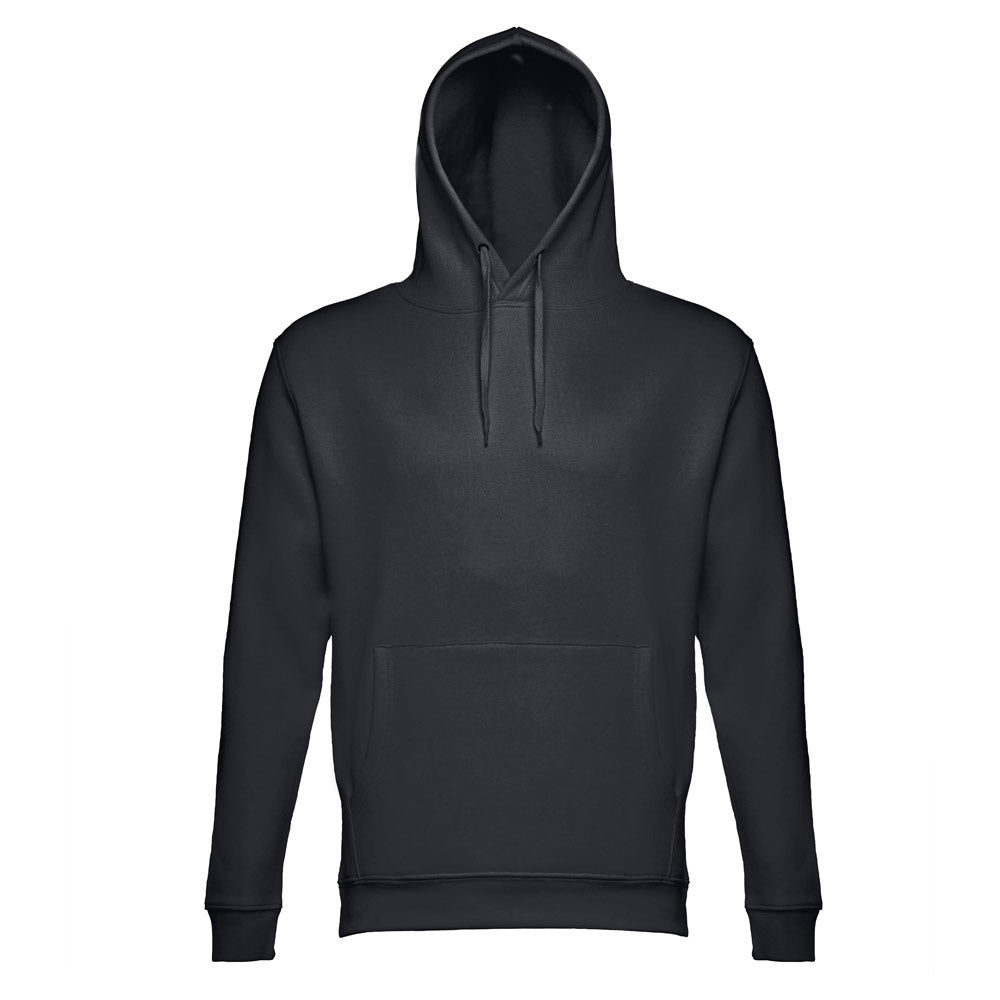 THC PHOENIX promotional hoodie in black (detail view) with custom logo branding