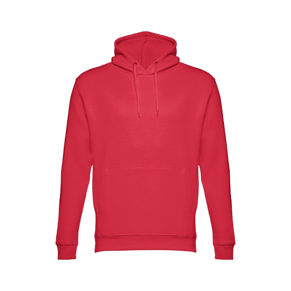 THC PHOENIX promotional hoodie in red with custom logo branding