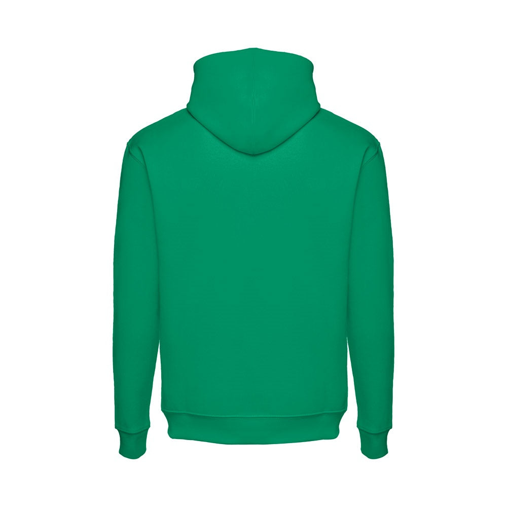 THC PHOENIX promotional hoodie in green (detail view) with custom logo branding