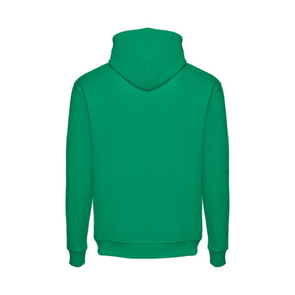 THC PHOENIX promotional hoodie in green (detail view) with custom logo branding