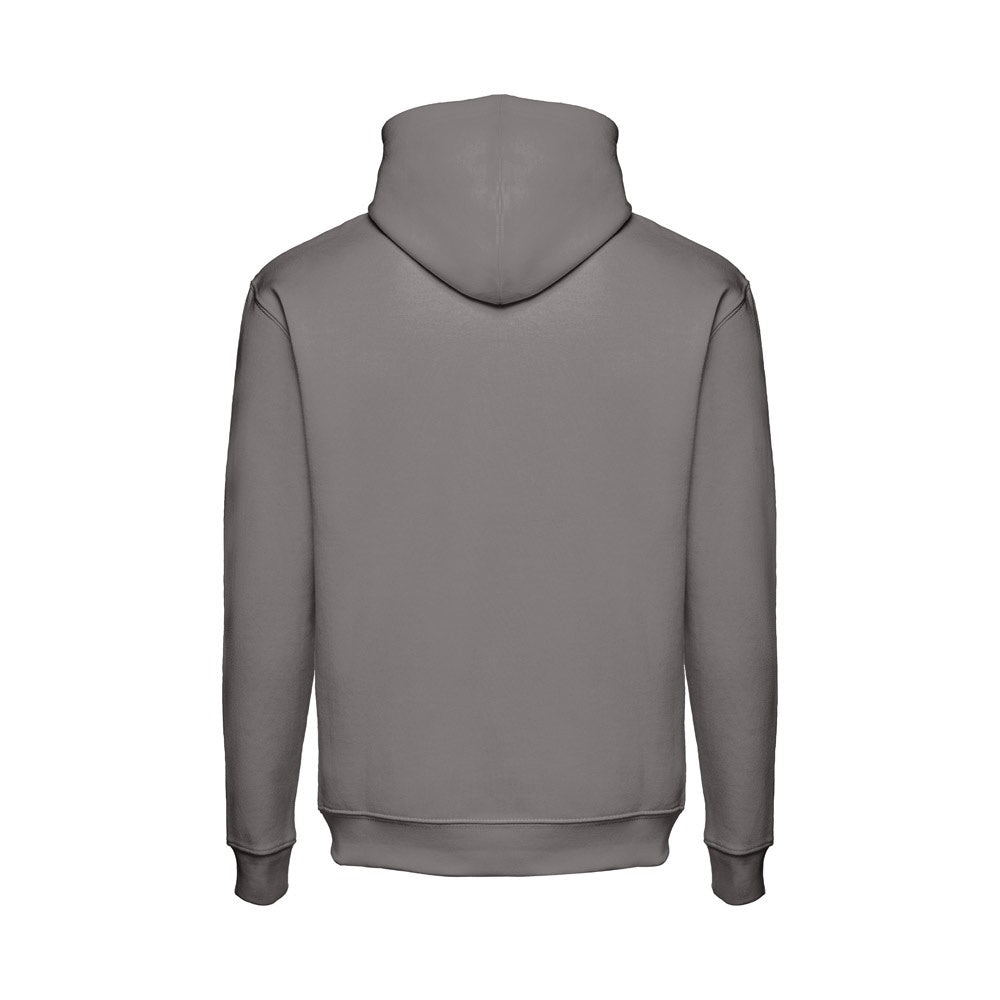 THC PHOENIX promotional hoodie in grey (detail view) with custom logo branding