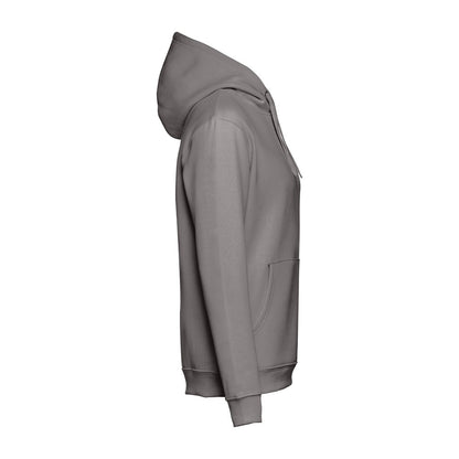 THC PHOENIX promotional hoodie in grey (detail view) with custom logo branding