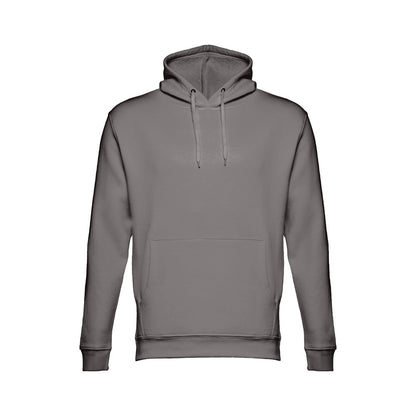 THC PHOENIX promotional hoodie in grey with custom logo branding