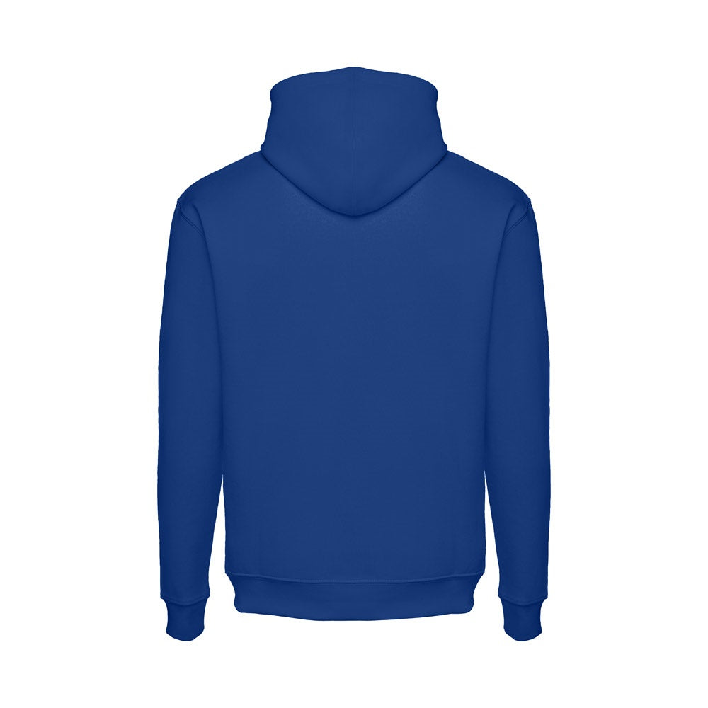 THC PHOENIX promotional hoodie in royal blue (detail view) with custom logo branding