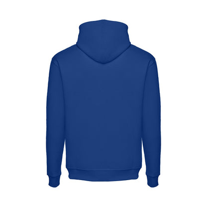 THC PHOENIX promotional hoodie in royal blue (detail view) with custom logo branding