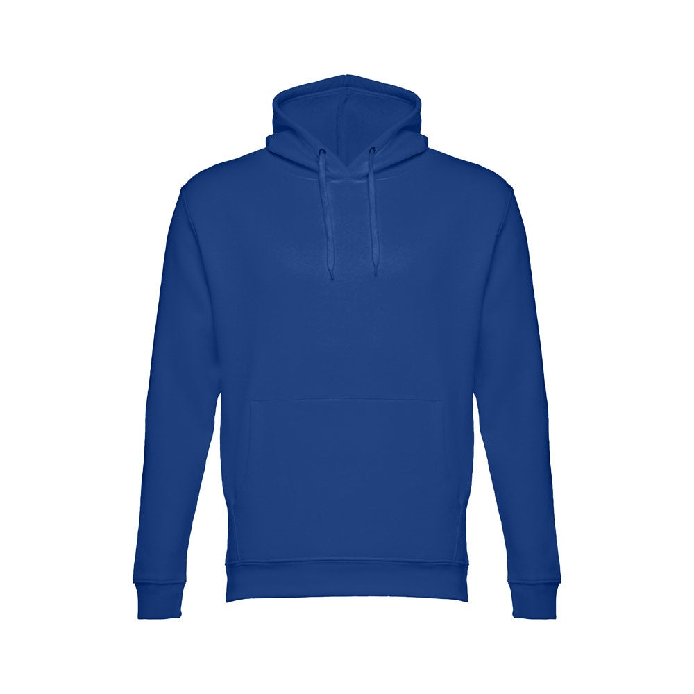 THC PHOENIX promotional hoodie in royal blue with custom logo branding