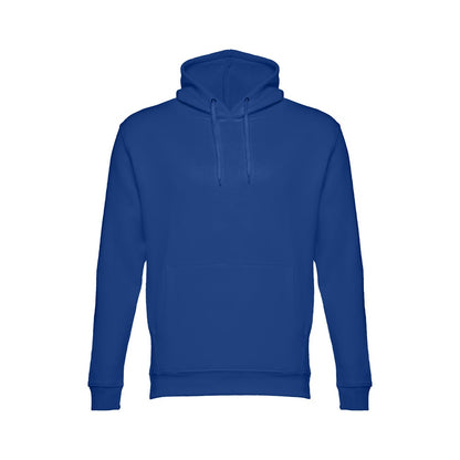THC PHOENIX promotional hoodie in royal blue with custom logo branding