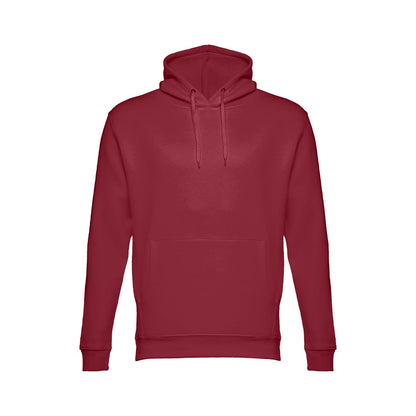 THC PHOENIX promotional hoodie in burgundy with custom logo branding