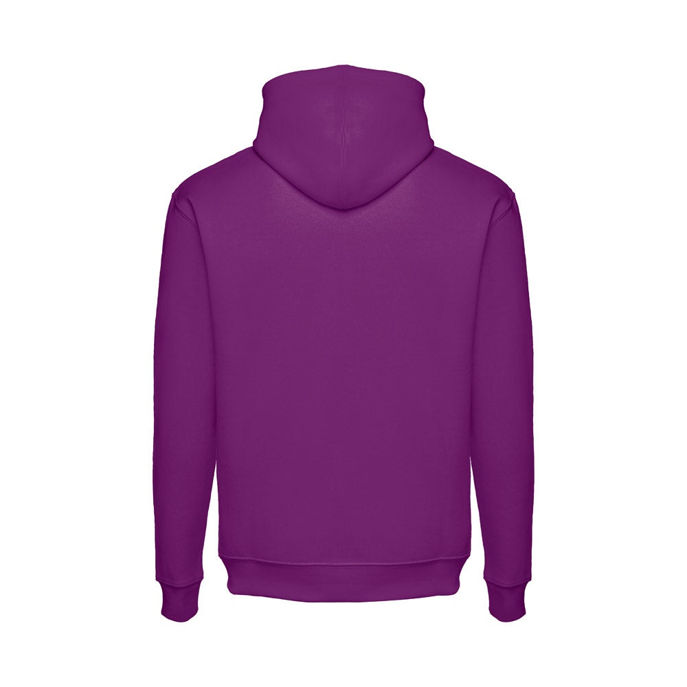 THC PHOENIX promotional hoodie in purple (detail view) with custom logo branding