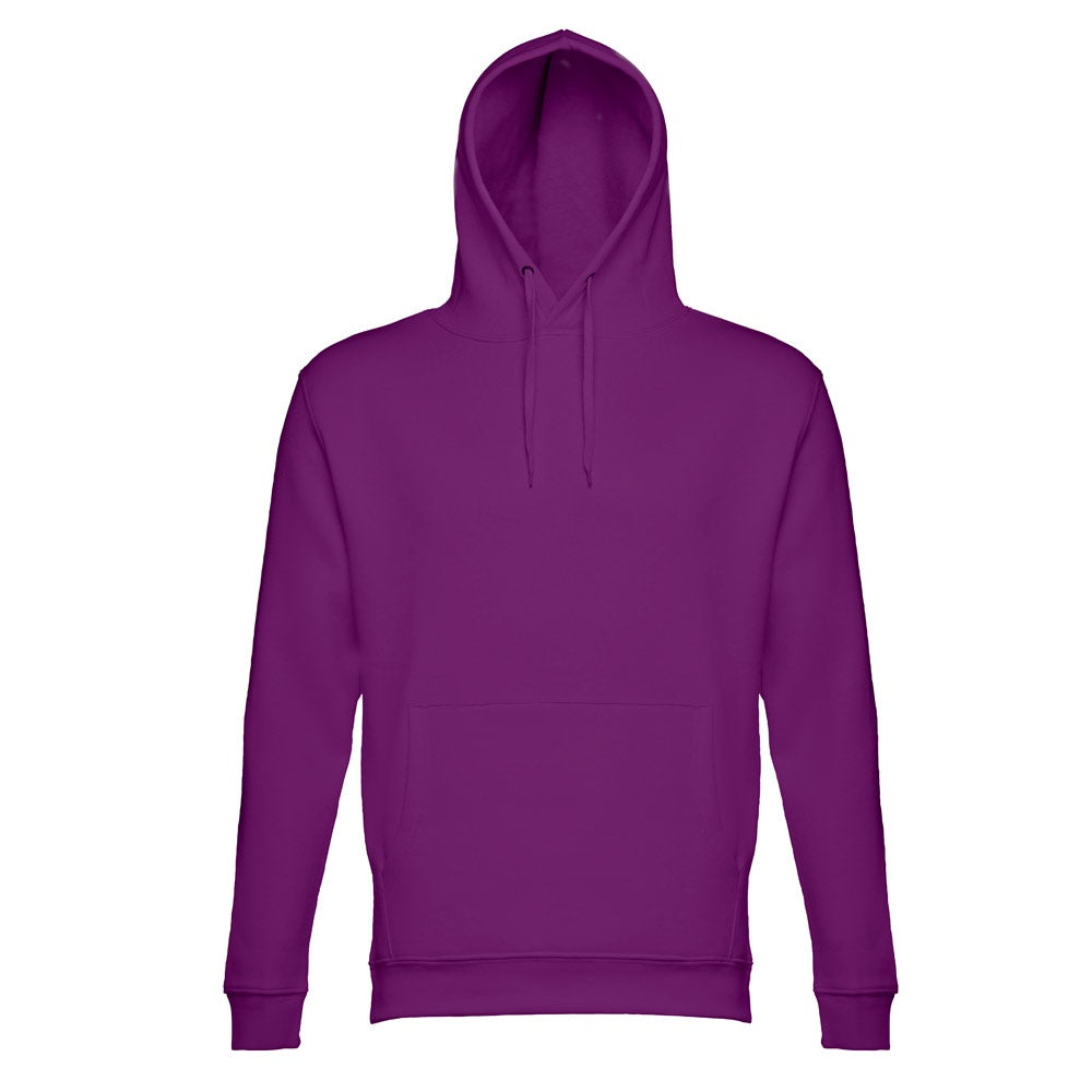 THC PHOENIX promotional hoodie in purple (detail view) with custom logo branding