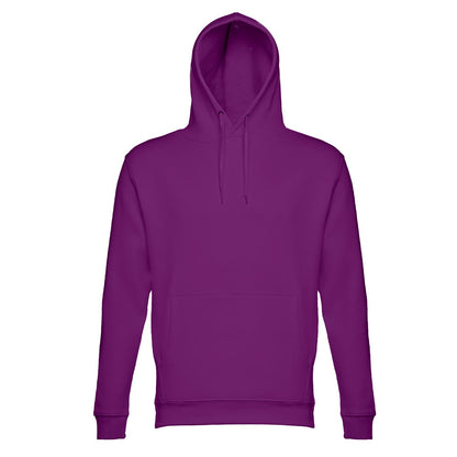 THC PHOENIX promotional hoodie in purple (detail view) with custom logo branding