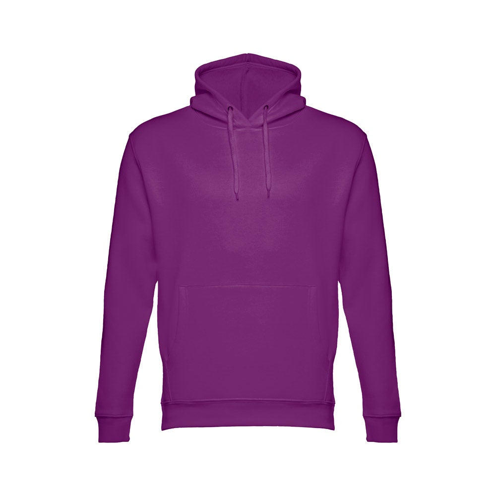 THC PHOENIX promotional hoodie in purple with custom logo branding