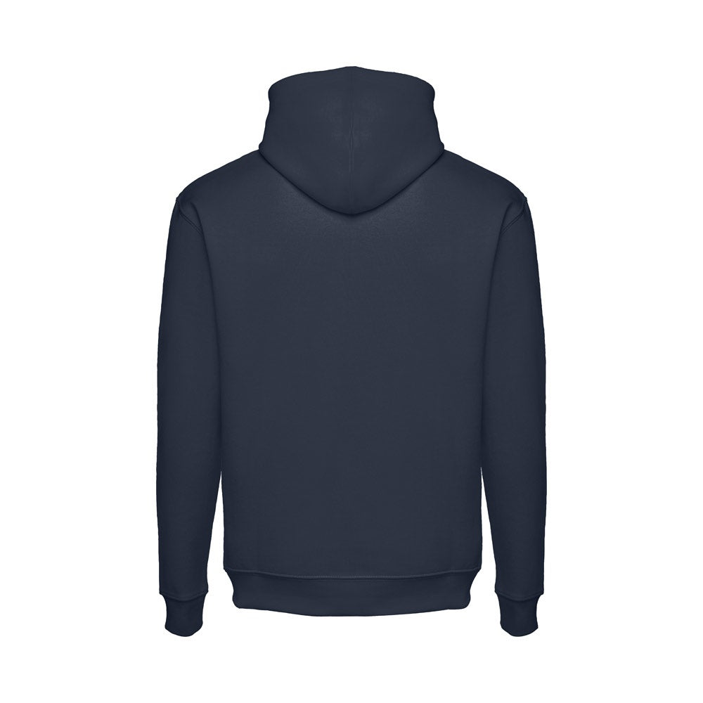 THC PHOENIX promotional hoodie in navy blue (detail view) with custom logo branding