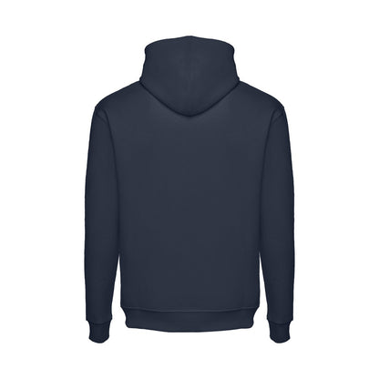 THC PHOENIX promotional hoodie in navy blue (detail view) with custom logo branding