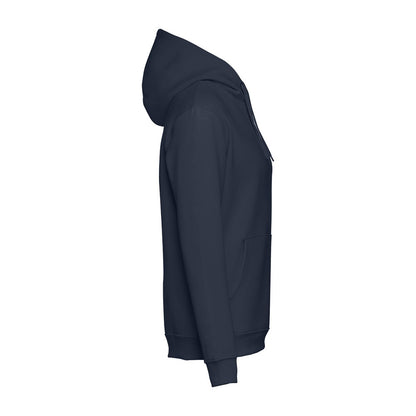 THC PHOENIX promotional hoodie in navy blue (detail view) with custom logo branding