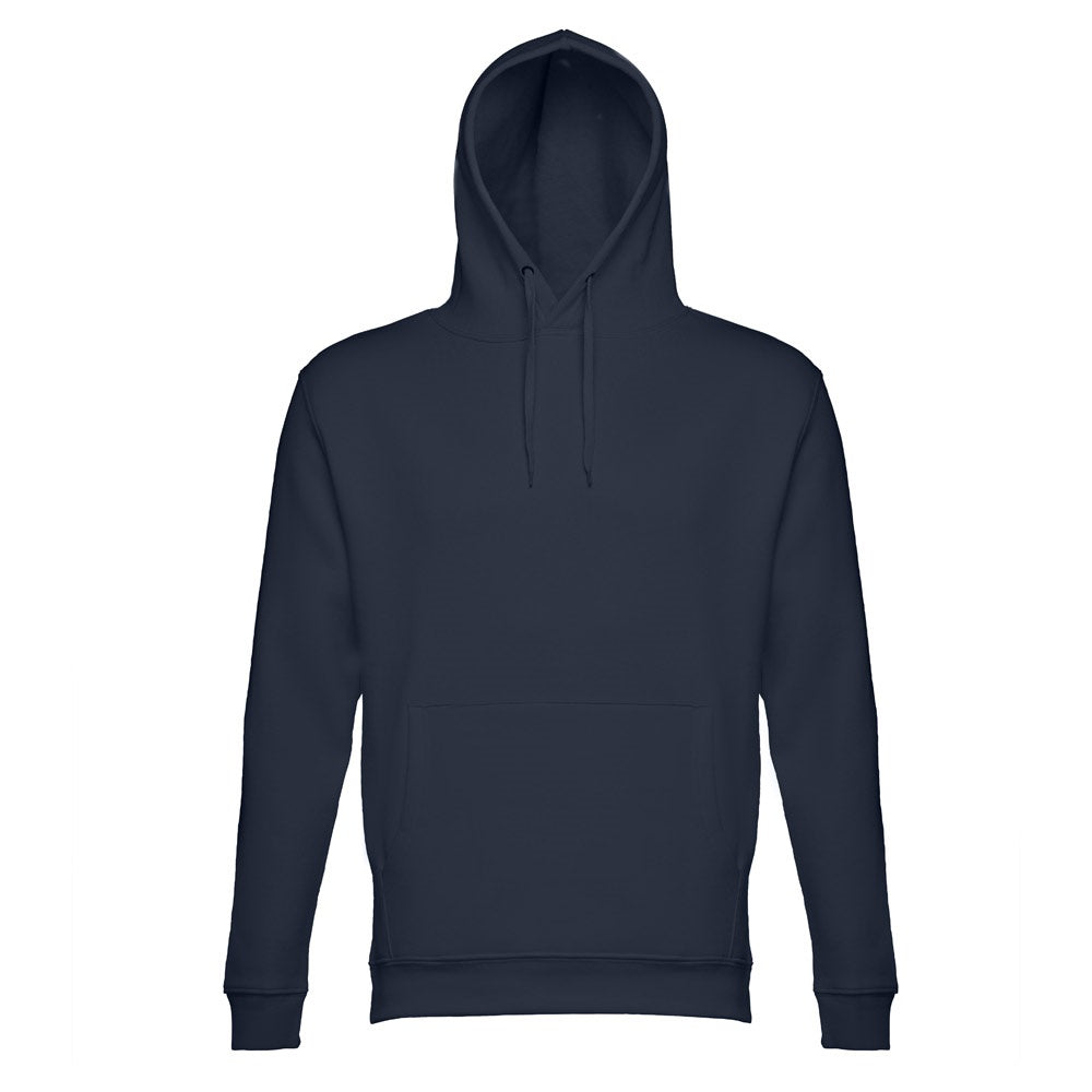 THC PHOENIX promotional hoodie in navy blue (detail view) with custom logo branding
