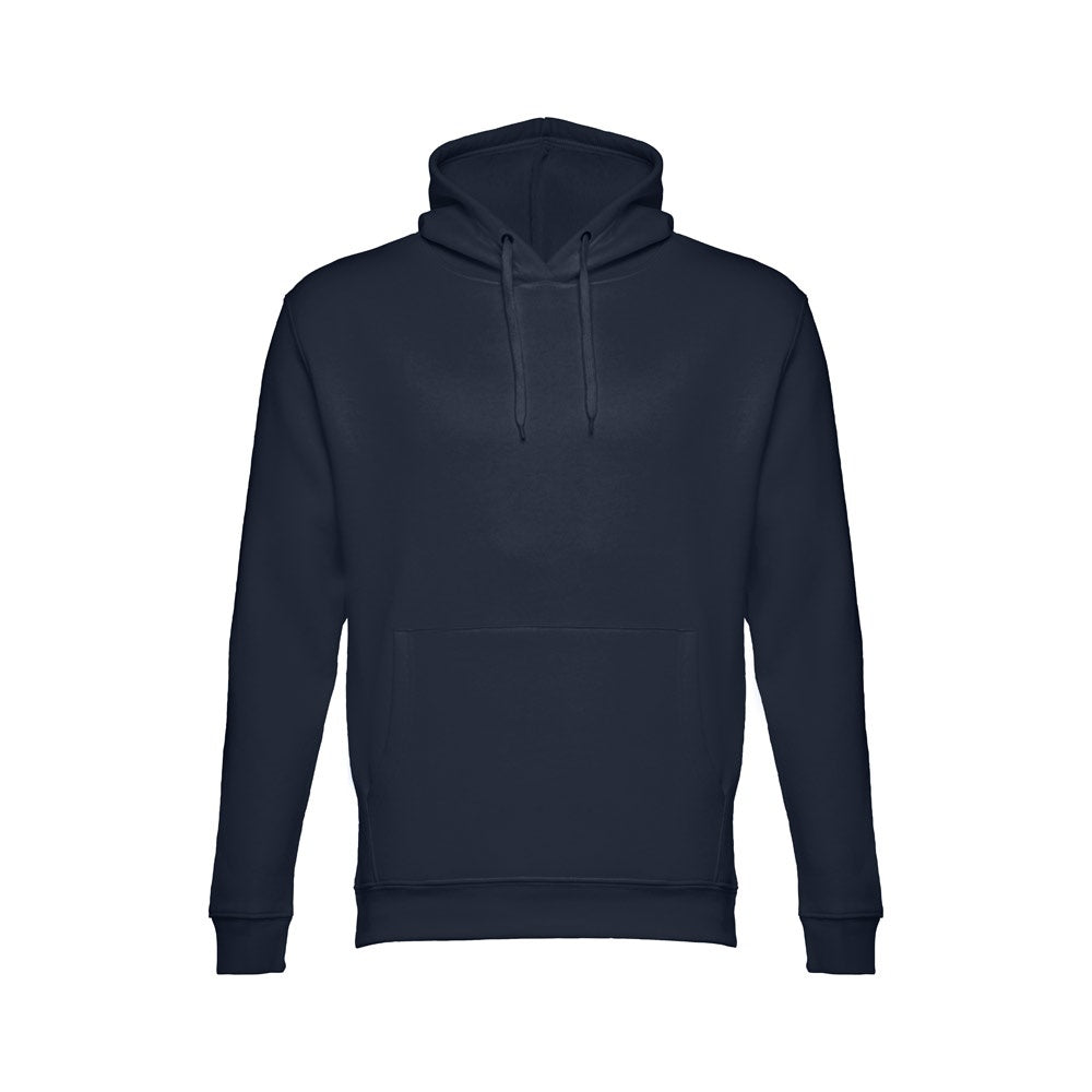 THC PHOENIX promotional hoodie in navy blue with custom logo branding