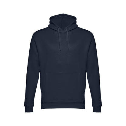 THC PHOENIX promotional hoodie in navy blue with custom logo branding