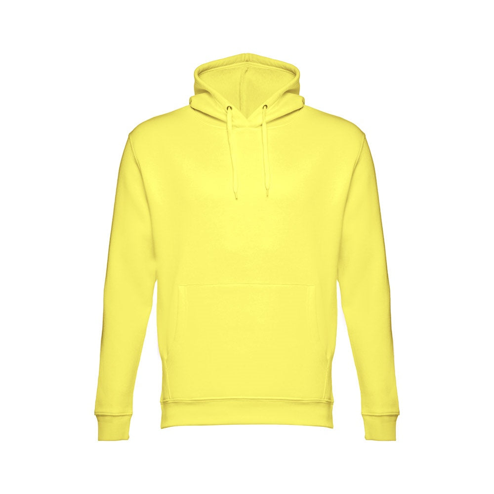 THC PHOENIX promotional hoodie in lime yellow with custom logo branding