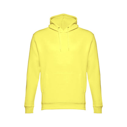 THC PHOENIX promotional hoodie in lime yellow with custom logo branding