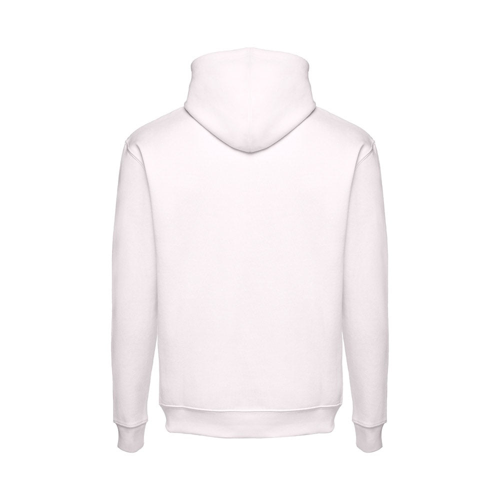 THC PHOENIX promotional hoodie in pastel pink (detail view) with custom logo branding